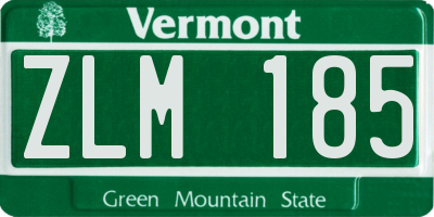 VT license plate ZLM185