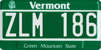 VT license plate ZLM186