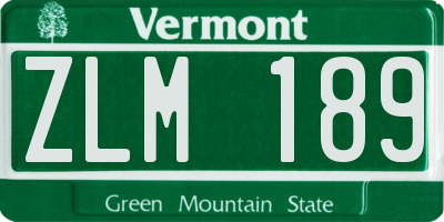 VT license plate ZLM189