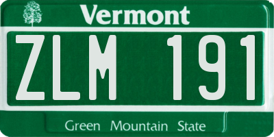 VT license plate ZLM191
