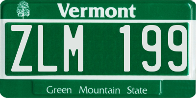 VT license plate ZLM199