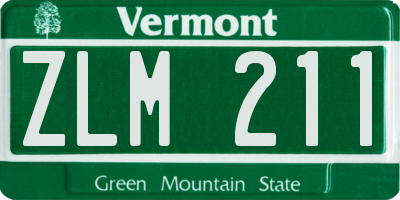 VT license plate ZLM211
