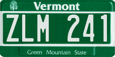 VT license plate ZLM241