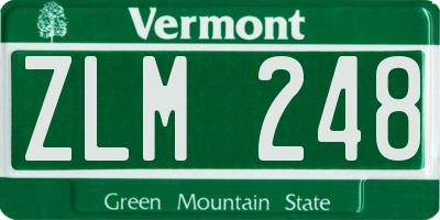 VT license plate ZLM248