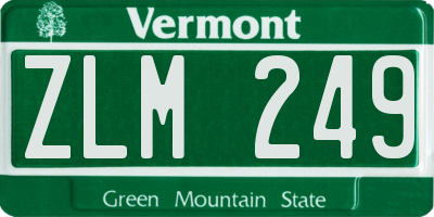 VT license plate ZLM249
