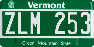 VT license plate ZLM253