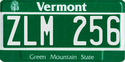 VT license plate ZLM256
