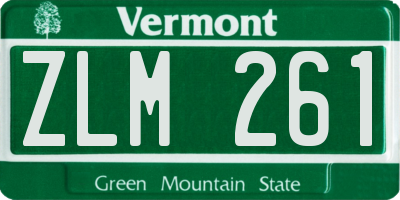 VT license plate ZLM261
