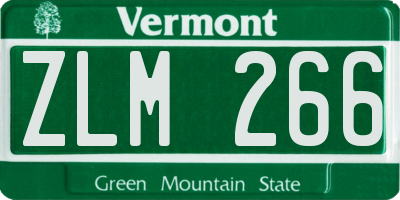 VT license plate ZLM266