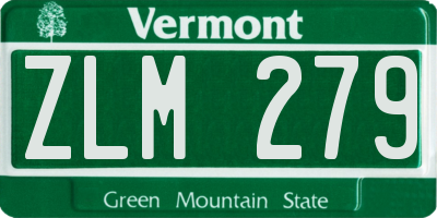 VT license plate ZLM279