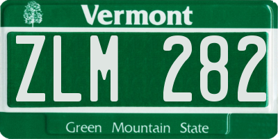 VT license plate ZLM282