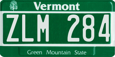 VT license plate ZLM284