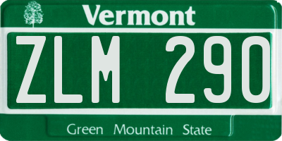 VT license plate ZLM290