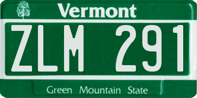 VT license plate ZLM291