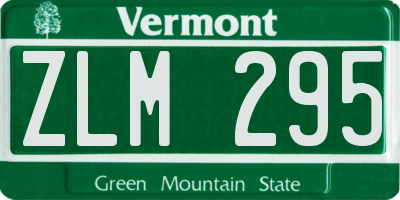 VT license plate ZLM295