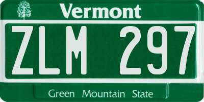 VT license plate ZLM297