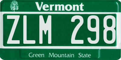 VT license plate ZLM298