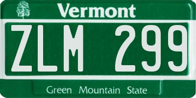 VT license plate ZLM299