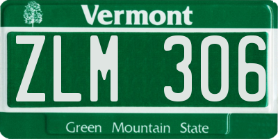 VT license plate ZLM306