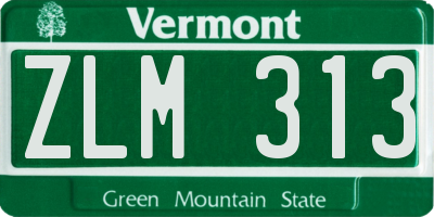 VT license plate ZLM313