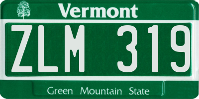 VT license plate ZLM319
