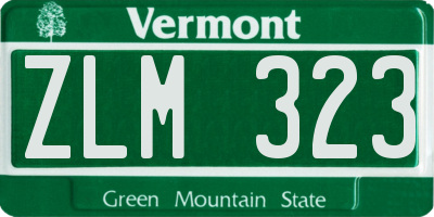 VT license plate ZLM323
