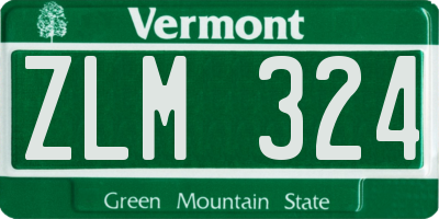 VT license plate ZLM324