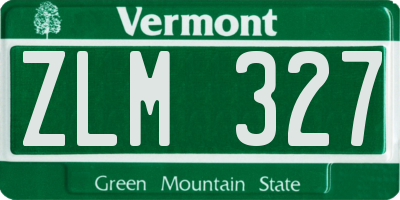 VT license plate ZLM327