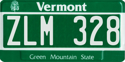 VT license plate ZLM328