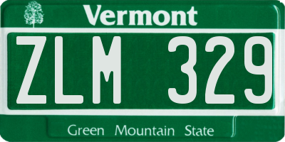 VT license plate ZLM329