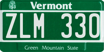 VT license plate ZLM330