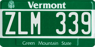VT license plate ZLM339