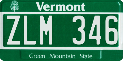 VT license plate ZLM346