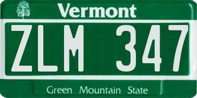 VT license plate ZLM347