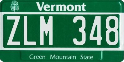 VT license plate ZLM348
