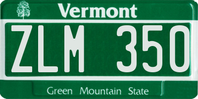 VT license plate ZLM350