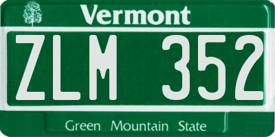 VT license plate ZLM352