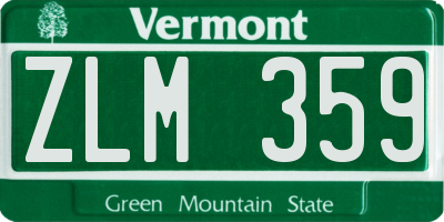 VT license plate ZLM359