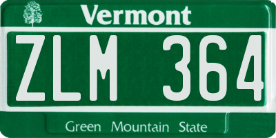 VT license plate ZLM364
