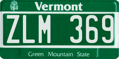 VT license plate ZLM369