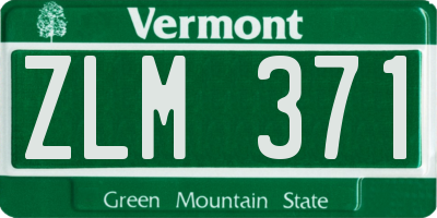 VT license plate ZLM371