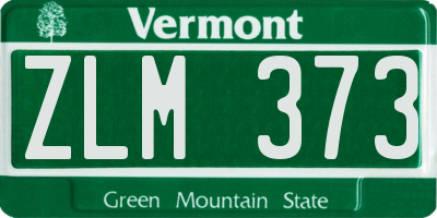 VT license plate ZLM373