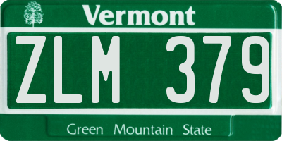 VT license plate ZLM379