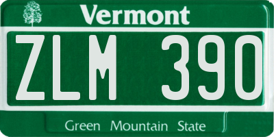 VT license plate ZLM390