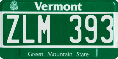 VT license plate ZLM393