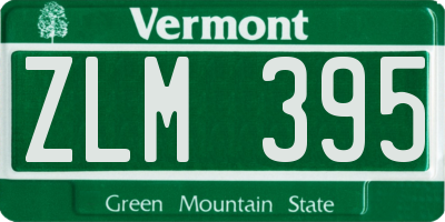 VT license plate ZLM395