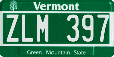 VT license plate ZLM397