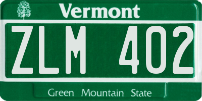 VT license plate ZLM402