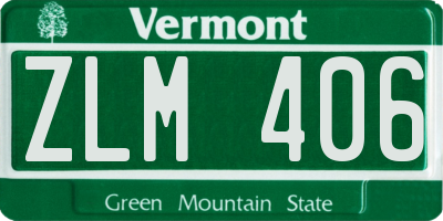 VT license plate ZLM406