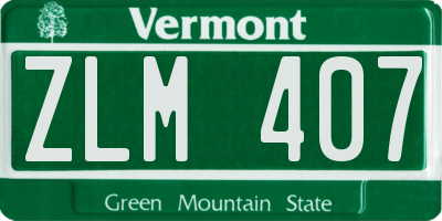 VT license plate ZLM407